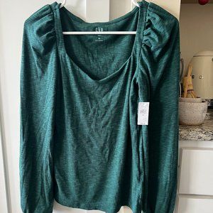 Old Navy Green Puff long sleeve, XS